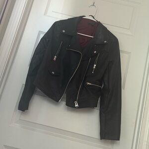 Black Leather Biker Jacket